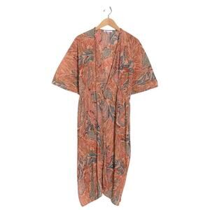 DR2 NWT Hand Braided Pleated Kimono Open Front Duster Boho Beachy One Size